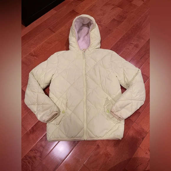 Cat & Jack Kids Lime Green Quilted Puffer Jacket - Large - Picture 3 of 8